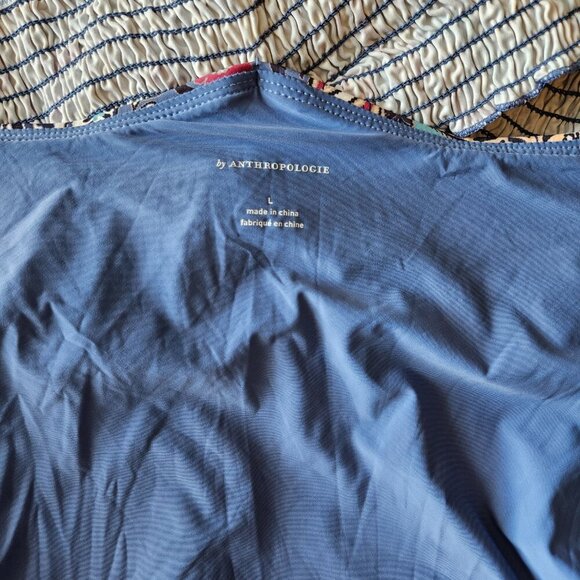 Anthropologie Off Shoulder Smocked Swimsuit  Size L - Picture 3 of 15